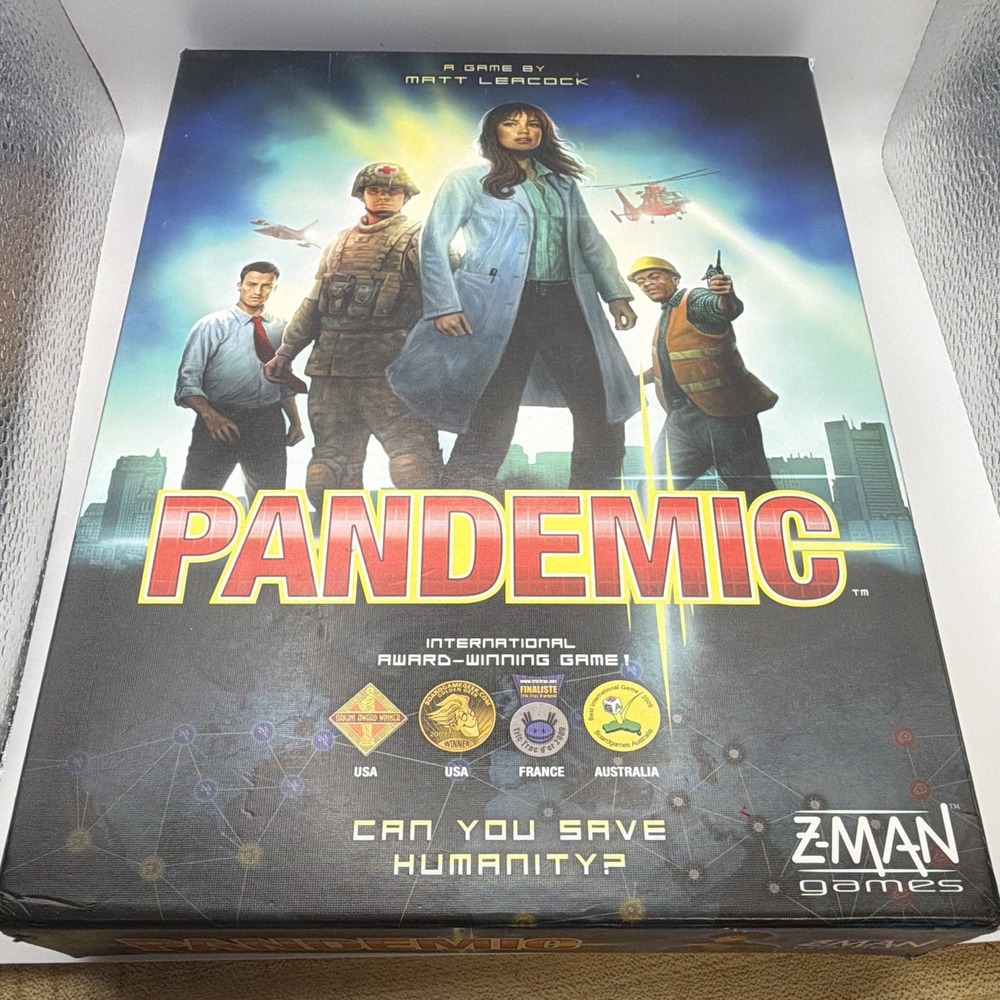 Z-Man INCOMPLETE Pandemic Cooperative Strategy Board Game 2-4 Players Age 8+